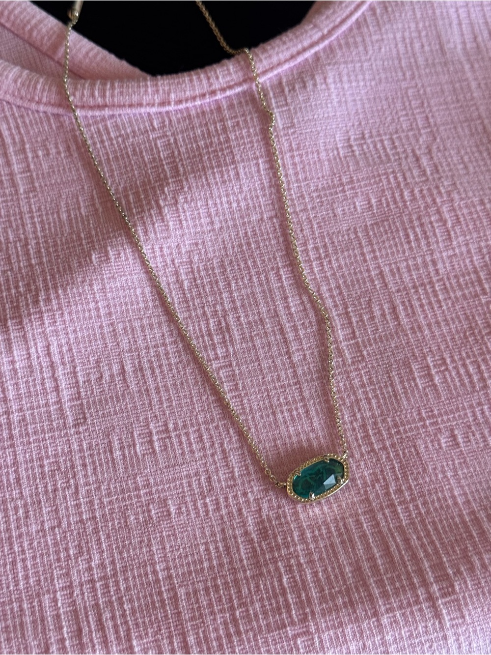 Kendra Scott Necklace with Teal Oval Stone